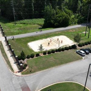 Beach volleyball court by Greeneway