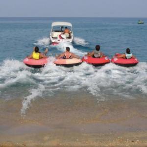 Tubing on the lake