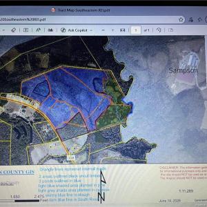 Tract map. Read description in Blue