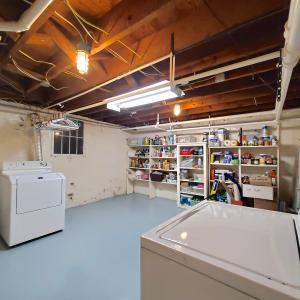 basement laundry area