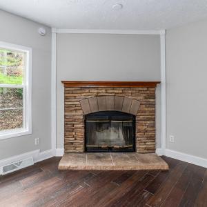 108 Trapper Ln family room fireplace
