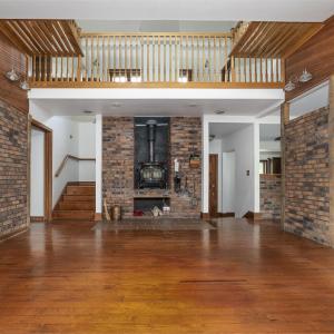 Living room fireplace