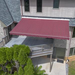 Rear deck with awning open