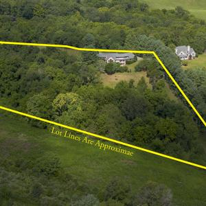Aerial with approx boundary of 2 lots