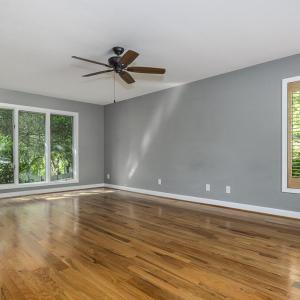 Primary Suite BR side and backyard views