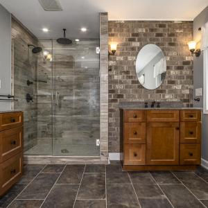 Primary Suite Bath shower and sinks
