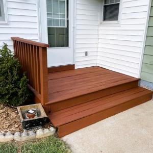 Freshly painted porch