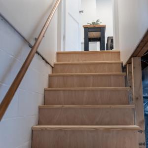 Updated basement stairs