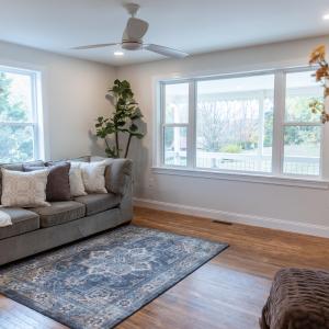 Family Room with Bay Window