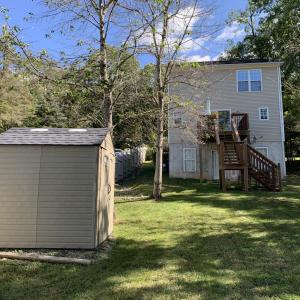 1847 Hawthorne back yard and storage bui