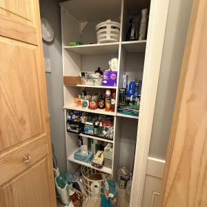Powder room closet
