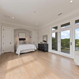 Bedroom with golf course views