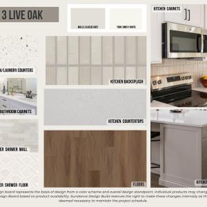 Interior Design Board for Lot 3 Live Oak