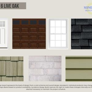 Exterior Design Board for Lot 6 Live Oak