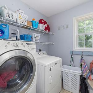 Washer and Dryer convey. The seller put up loads of shelves everywhere.