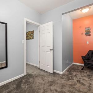 The last room has a closet but no window! the full downstairs bath is between this room and Bedroom 5