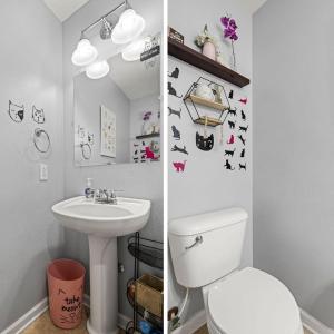 Downstairs half bath seen together