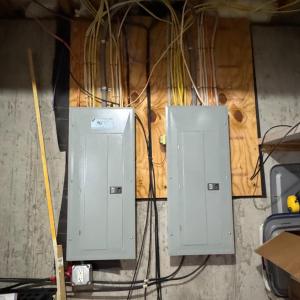 Two large panel boxes service the home.