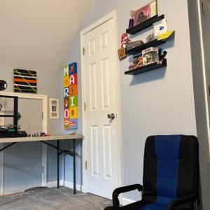 There are two closets (the doors here) AND two smaller doors which has access to the eaves for more storage.