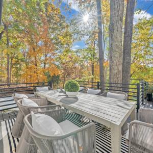 Multiple upper and lower entertaining spaces overlooking beautiful, yet private views of Smith Mountain Lake!