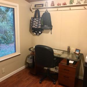 This is not a current photo and is being used for reference. This room is currently being used as storage by the tenant, but makes a great office space.
