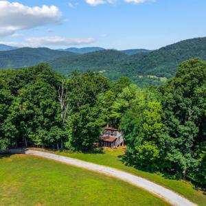 Ariel View of Rustic Cabin