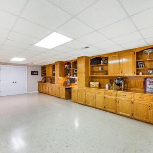 Recreation Room with Built In Cabinetry