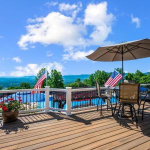 Deck overlooking Heated Pool