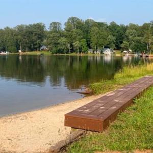 Timberlake Community beach area with boat ramp
