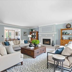 Virtually Staged Formal Living Room