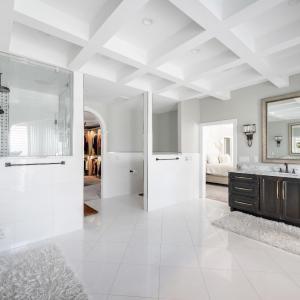 Thassos Marble Flooring in Owner's En suite bath