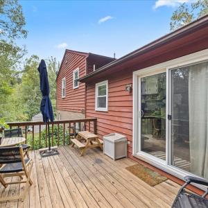 The wonderful back deck! And the new slider door!