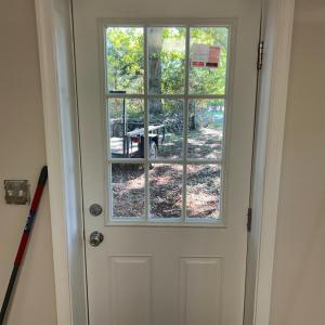 Entrance/exit to lower driveway.