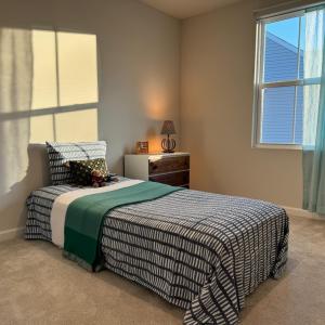 This room can easily hold a queen