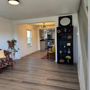 42' of bright opened up space from front to back (if you could have seen it before!!!! From Front door through to the kitchen