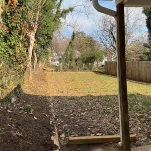 Continuing around the house you come to the Nice backyard which is narrow but deep