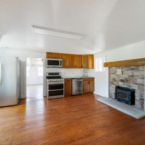 Eden kitchen with  wood burning stove insert