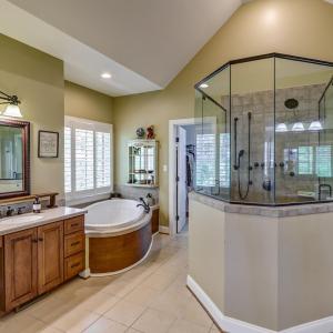 Primary ensuite with dual large walk-in closets, dual water closets, and walk in shower!
