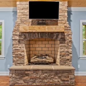 Second fireplace terrace level