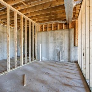 Basement rough-in for future bathroom.