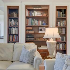 Pick up a book, read and  relax!! Custom built-ins