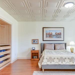 Lower level Bedroom, with custom closet