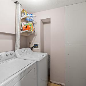 Basement laundry area