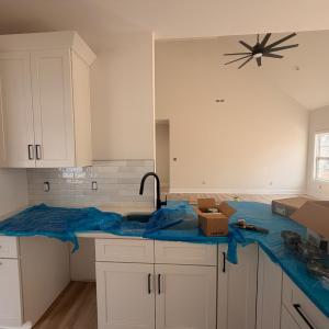 open concept with dining, living, and kitchen