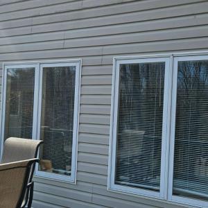 New casement windows in sunroom