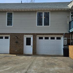 Two car garage easily accessible form the deck.