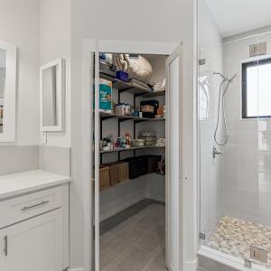 Walk-in linen closet