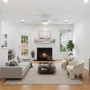 Virtually staged living room
