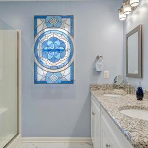 Note that the stained glass is reserved and will not convey with the property