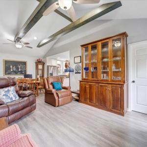 Living room in the addition open to the dining area